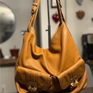 Michael Kors Tan Leather Hobo Bag